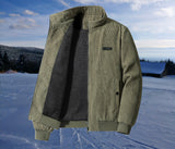 Poul™ - Retro-Cord-Sherpa-Jacke – Army Grün
