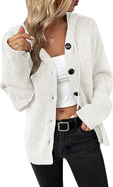 CARA – Luxuriöse Strickjacke für Damen – Weiß