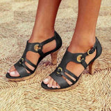 Rozenn – Sandalen Mit Hohen Absätzen Und Fesselriemchen – Schwarz