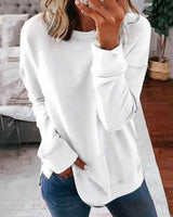 Klassisches damen-sweatshirt – weich und bequem – Weiß