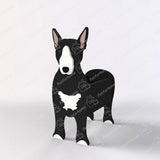 Bull Terrier Pflanzenübertopf – Schwarz