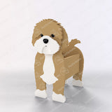 Cavapoo Planter Pot – Gold und Weiß