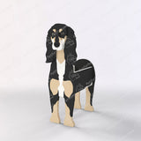 Saluki Dog Flower Pot – Schwarz