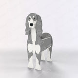 Saluki Dog Flower Pot – Grau