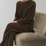 Bequemes Freizeitset – Kaffee
