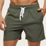 Leo Shorts mit Kordelzug – Armeegrün