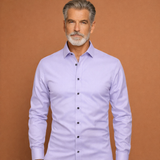 Slim-Fit Herrenhemd mit langen Ärmeln für Business- und Freizeitoutfits | Reinout – Lila