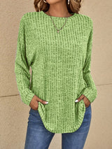 Langarmpullover für stilvolle damenmode – Grün