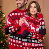 Weihnachtspullover - langarm – Rot A
