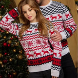 Weihnachtspullover - langarm – Weiß
