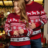 Weihnachtspullover - langarm – Rot