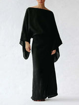 Rochelle - Kimono Stil Kleid – Schwarz