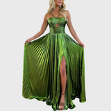 Kirsty – Stilvolles Armelloses Maxikleid – Grün