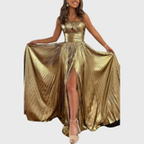Kirsty – Stilvolles Armelloses Maxikleid – Gold