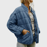 Josiane - Elegante Oversized-Steppjacke – Blau