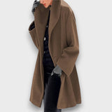 Lerisse – Eleganter Mantel mit Kapuze – Khaki