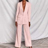 Dinah - Elegantes Blazer- und Hosenset – Rosa