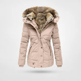 Winterjacke Damen Mit Kapuze | Wintermantel Gefüttert Mit Reißverschluss – Rosa