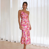 Jenny | Stylisches Sommer-Blumenkleid – Rosa