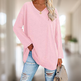 Glamora - Langes, lockeres Hemd – Rosa