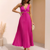 Vania - Elegantes und fließendes Damenkleid – Rosa