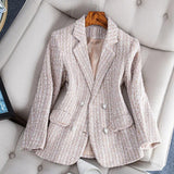 Blythe – eleganter tweedblazer – Rosa