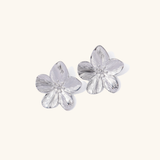 Allysa Blume Gold-Ohrringe – Silber
