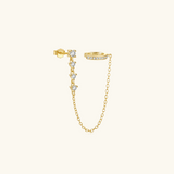 Audra Kette Manschettenohrring – Gelbgold