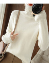 Prisca | Eleganter Rollkragenpullover – Weiß