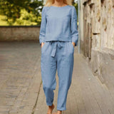 RIITTA - Stilvolles zweiteiliges Set – Hellblau