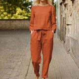 RIITTA - Stilvolles zweiteiliges Set – Orange