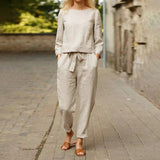 RIITTA - Stilvolles zweiteiliges Set – Beige