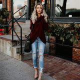 LAURENE | Elegant gestrickter Pullover – Rot