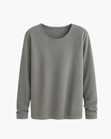 Beltran – Elegantes Langarm Strick Hemd – Grau