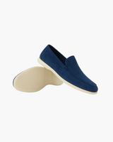 Arthur - Leder Wildleder Loafer – Marineblau