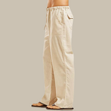 Daan | Stylische Sommerhose aus Leinen für Herren – Khaki