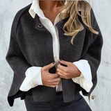 Damen Übergangsjacke Elegant Jacke | Kurz Klassisch – Schwarz