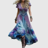 Karisa - besticktes Corsagenkleid – Blau