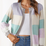 ESTER - Bequeme strickjacke – Lila grün