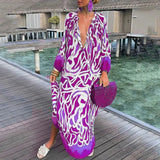 Gwency – Langes Kaftankleid – Lila