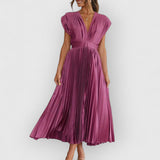 Casey | Elegantes und edles Maxikleid – Pflaume