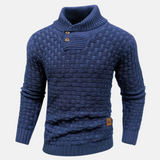 Essential - gestrickter herrenpullover - weich und vielseitig – Blau