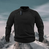 Winddichter, warmer fleece-herrenpullover – Schwarz