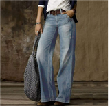 Damen Vintage Leichte Jeans | Hohe Taille – Hellblau