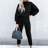 Bequemes Freizeit Set Damen – Schwarz