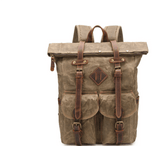 KRUN | Canvas Laptop-Rucksack – Khaki
