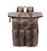 KRUN | Canvas Laptop-Rucksack – Dunkelgrau