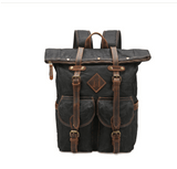 KRUN | Canvas Laptop-Rucksack – Schwarz