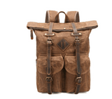 KRUN | Canvas Laptop-Rucksack – Kaffee
