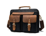 Hulls™ Herren Schultertasche – Vintage Umhängetasche Aus Gewebtem Canvas & Leder, 12L – Schwarz